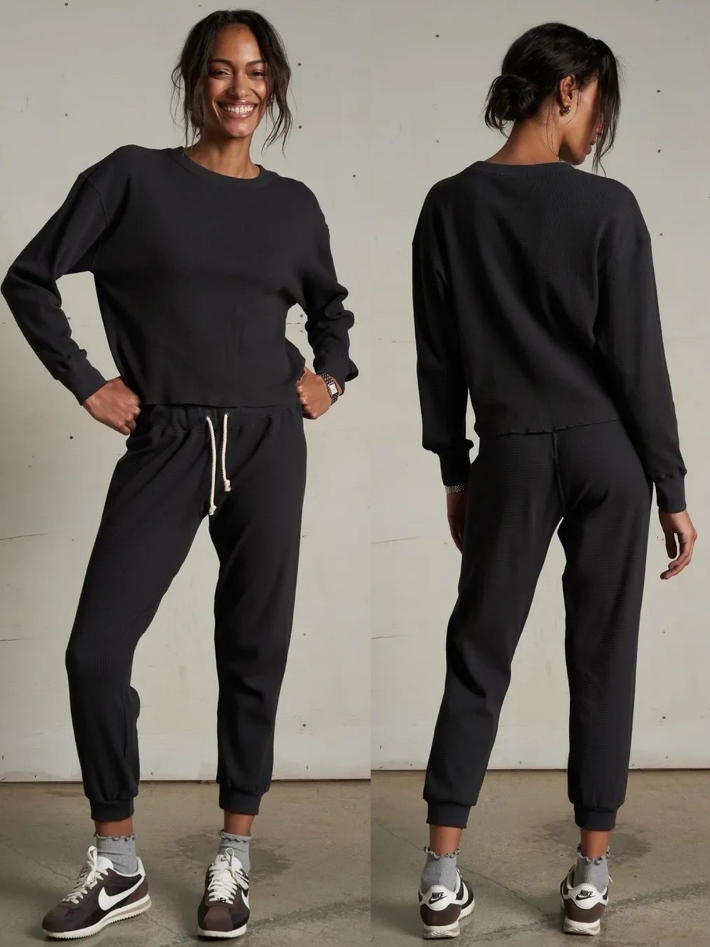 PerfectWhiteTee Nash Sweatpant Crosby Sweatshirt Two Piece Set Vintage Black S/M